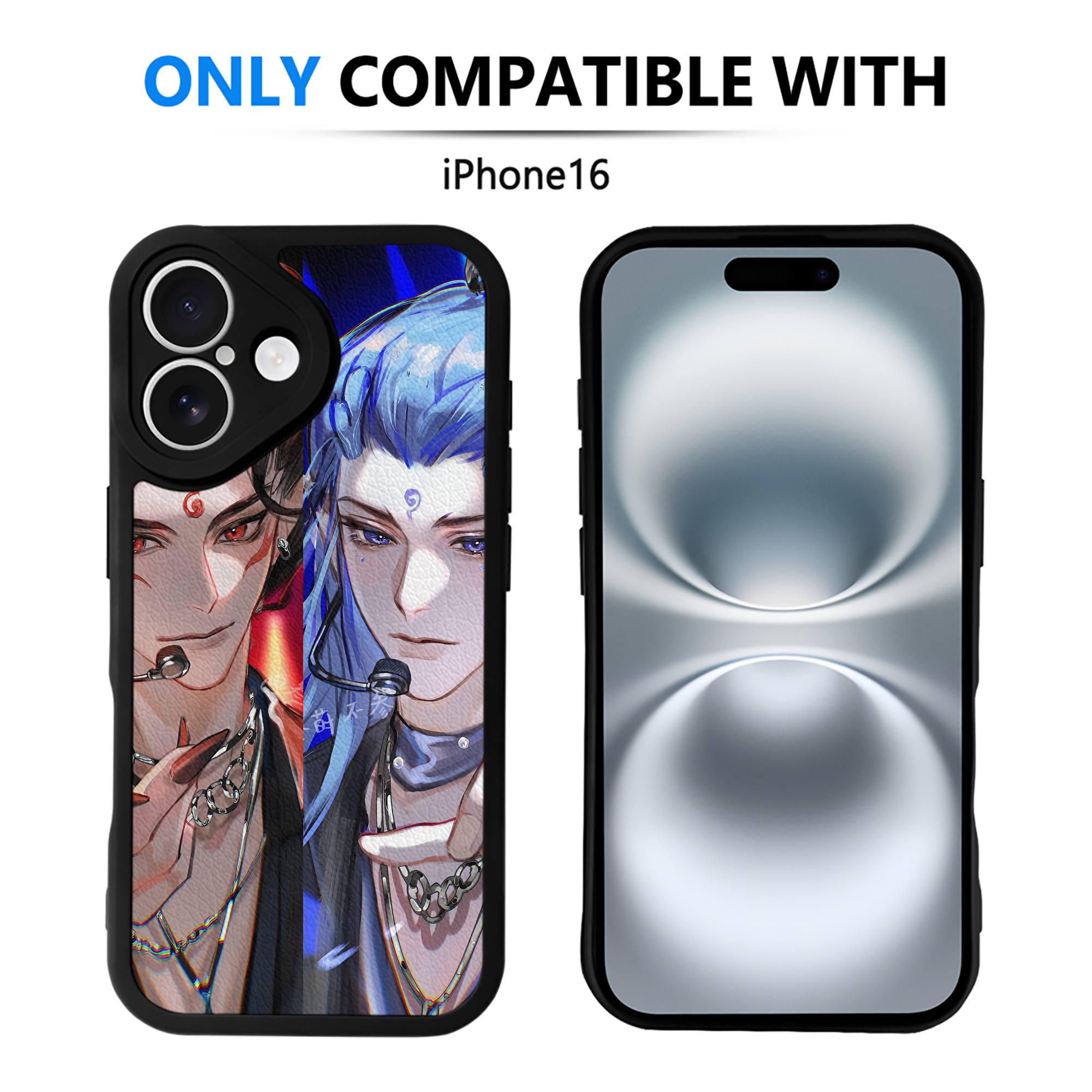 （画像用） Ne Zha 2 ナタ 魔童の大暴れ 【iPhone 16シリーズ対応】シリコンスマホケース（レザー調） 材質：シリコン